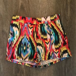 Bright patterned shorts
